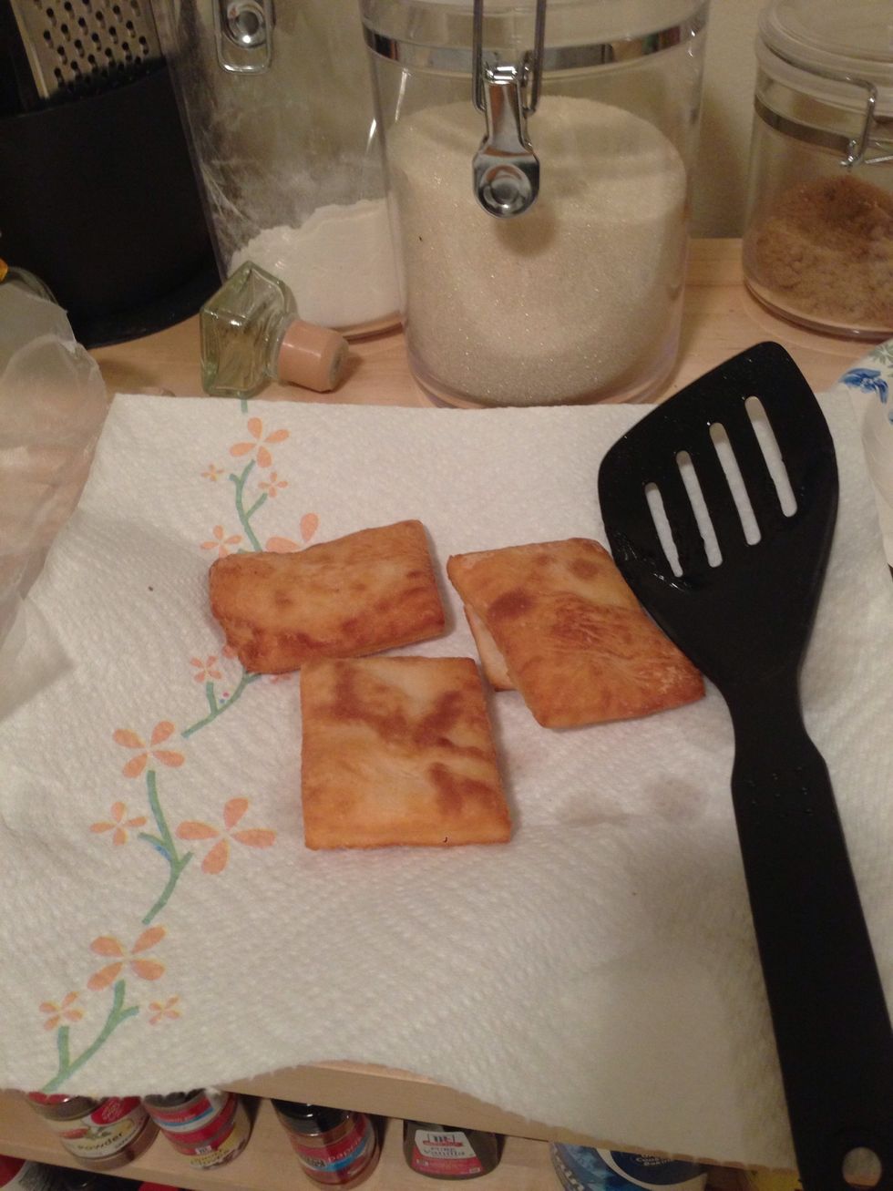 Cook until they are a nice golden brown.