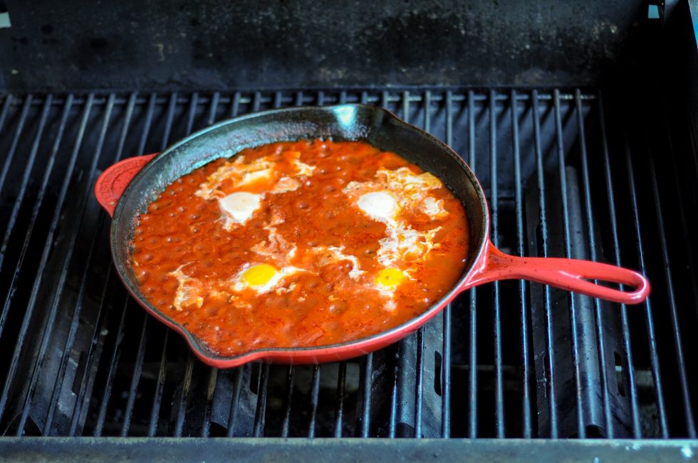Cook until yolks begin to cloud over and the whites are set as desired, about 10 minutes.