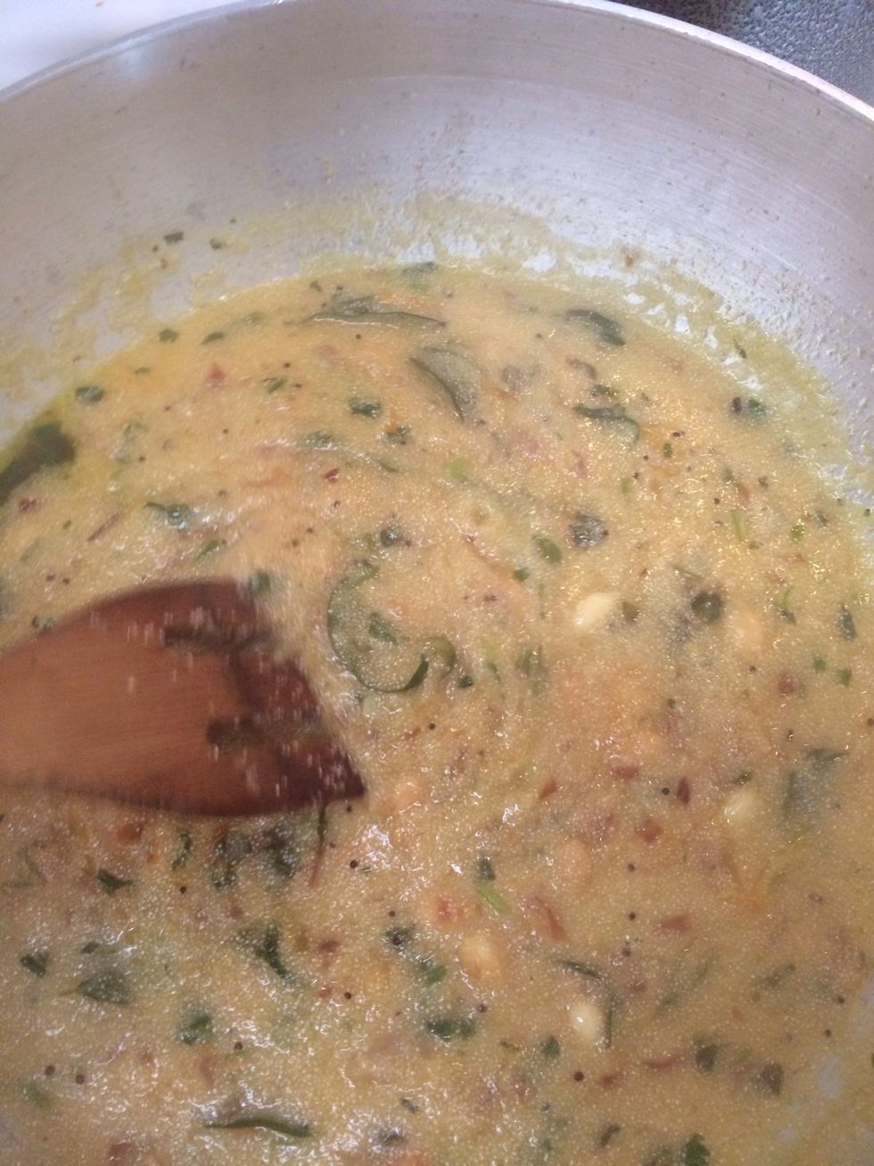 Cook until you get the water evaporated. And until desired consistency.