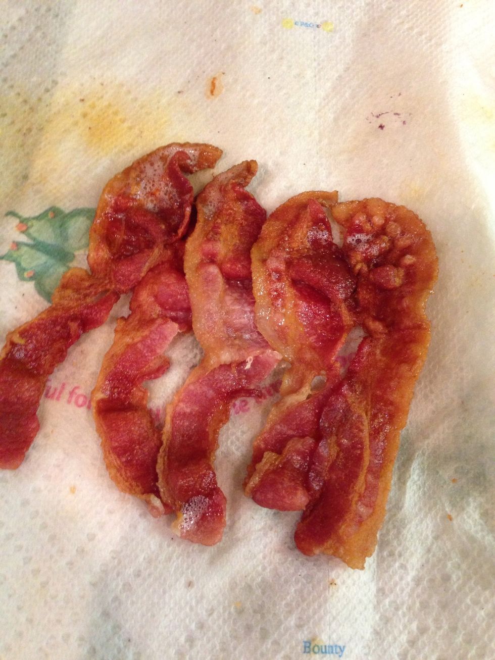 Cook your bacon until it's crispy making it easier to chop