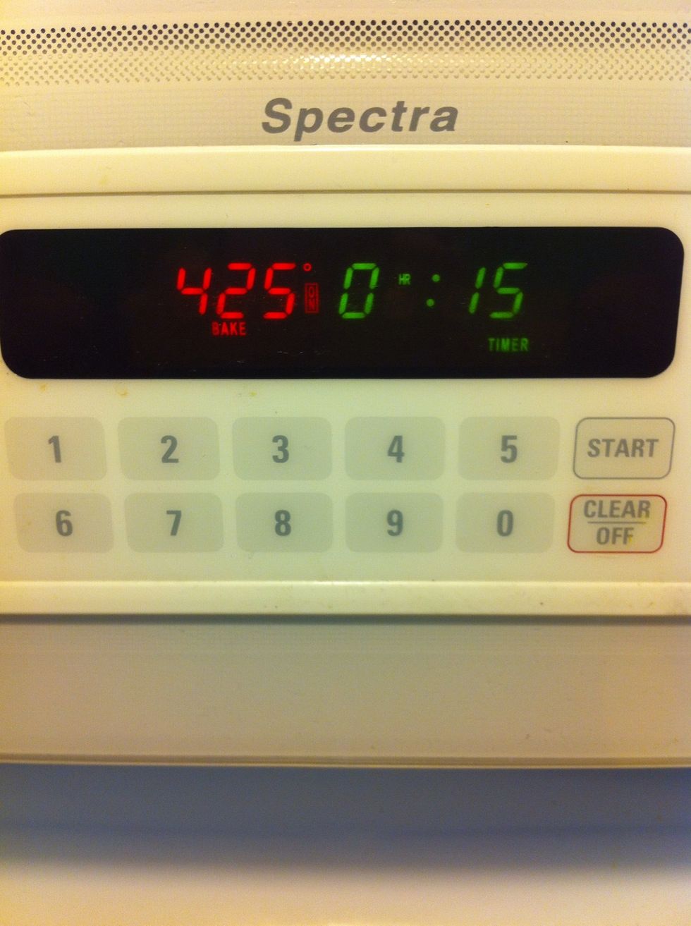 Cook your pie at 425 F for 15 minutes. Then...