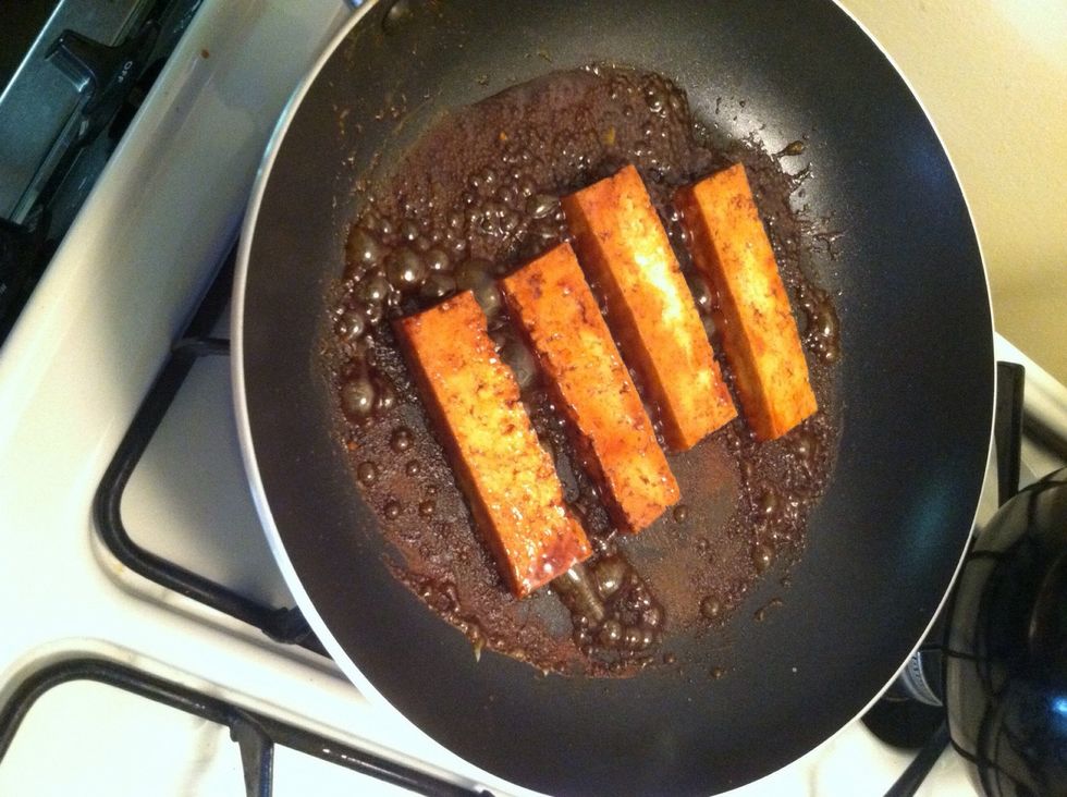 Cook your protein. You can use raw fish or crab meat or chicken or steak or just make it veggie. But prepare it while the rice is cooking.
