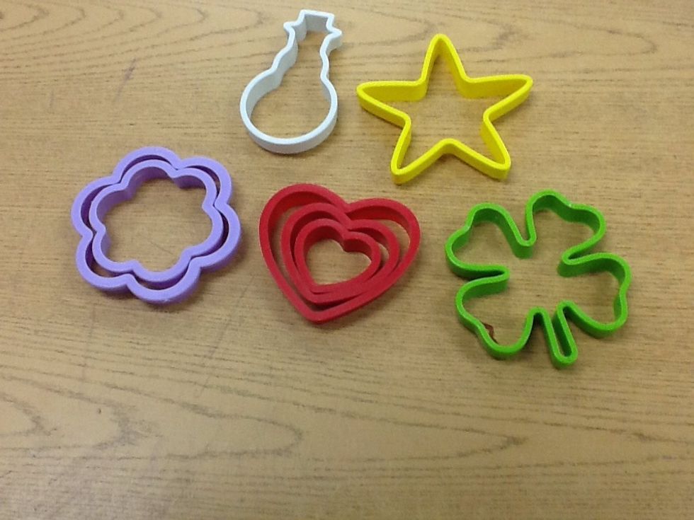 Cookie cutters ( any shape and size.)