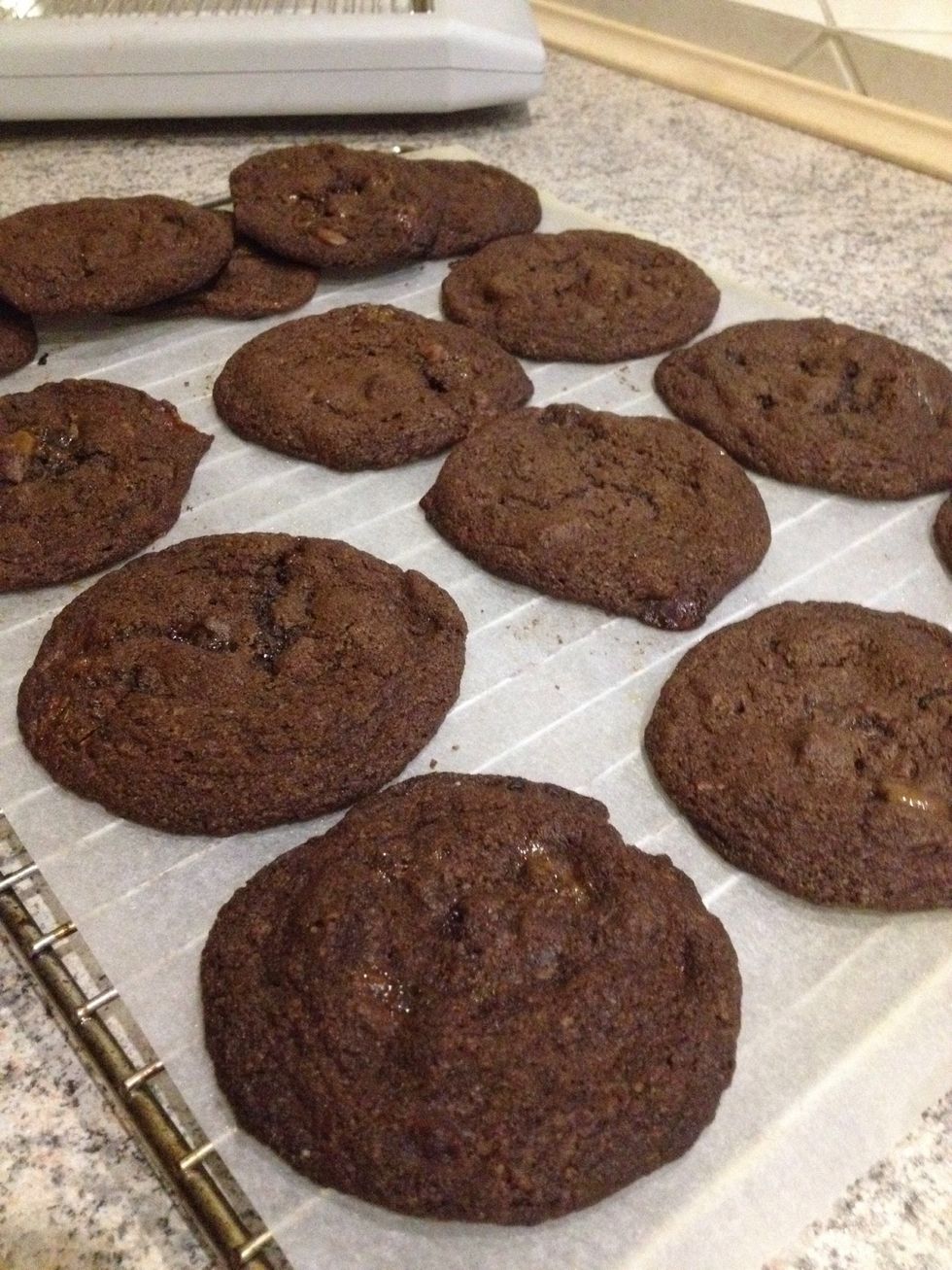 Cookies with twix - baked and ready to eat!