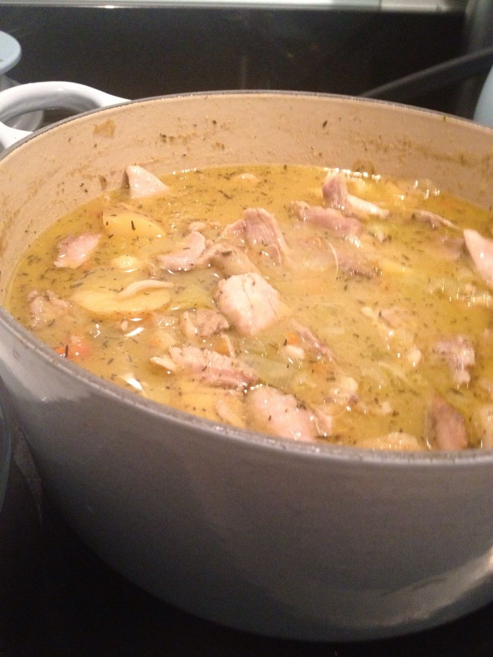 COOKING STEP: Return the boneless chicken to the pan. Add wine vinegar & final seasoning to taste. EAT AND ENJOY~TIP: Try not to drop your iPhone & smash the screen when taking photos as I just did ;)