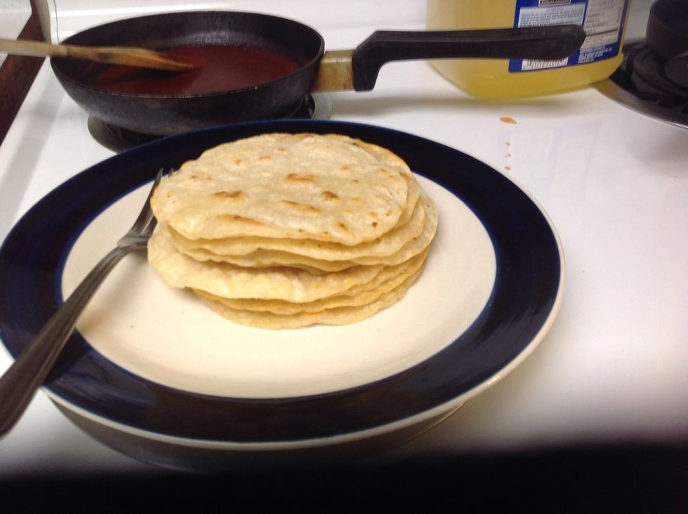 Cooking tortillas