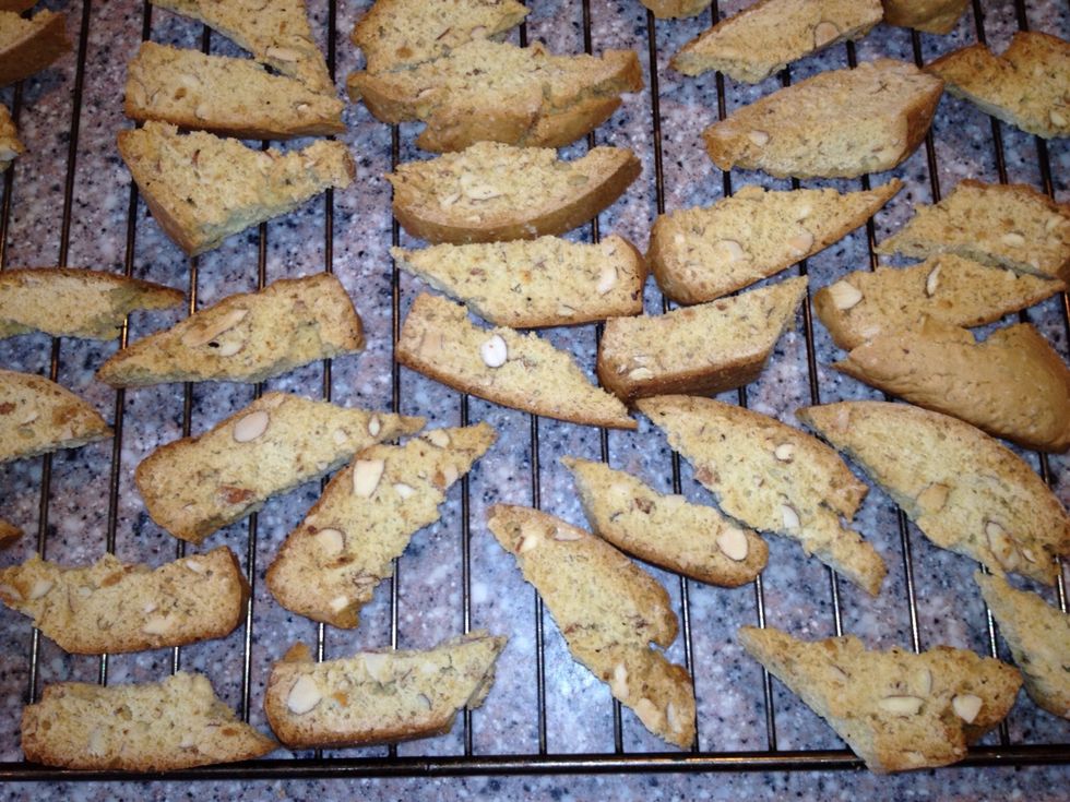 Cool and put in airtight container. Will keep for months that is if you don't eat them