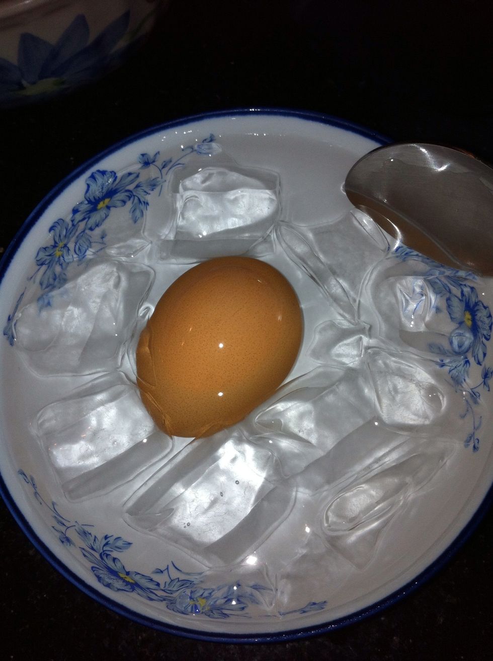 Cool down the egg....