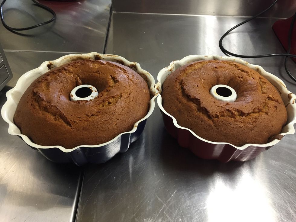 Cool for about 10 minutes before inverting onto a wire rack