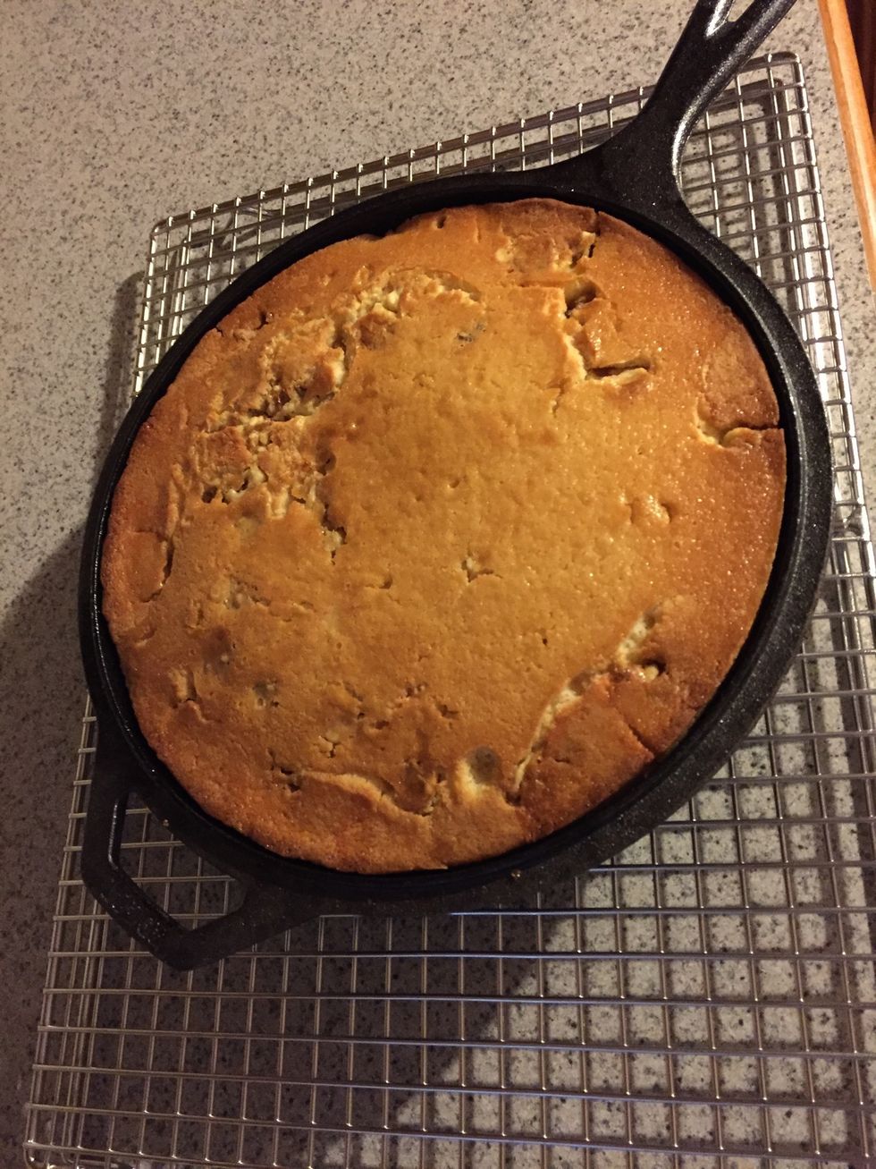 Cool for an hour and flip it right side up.