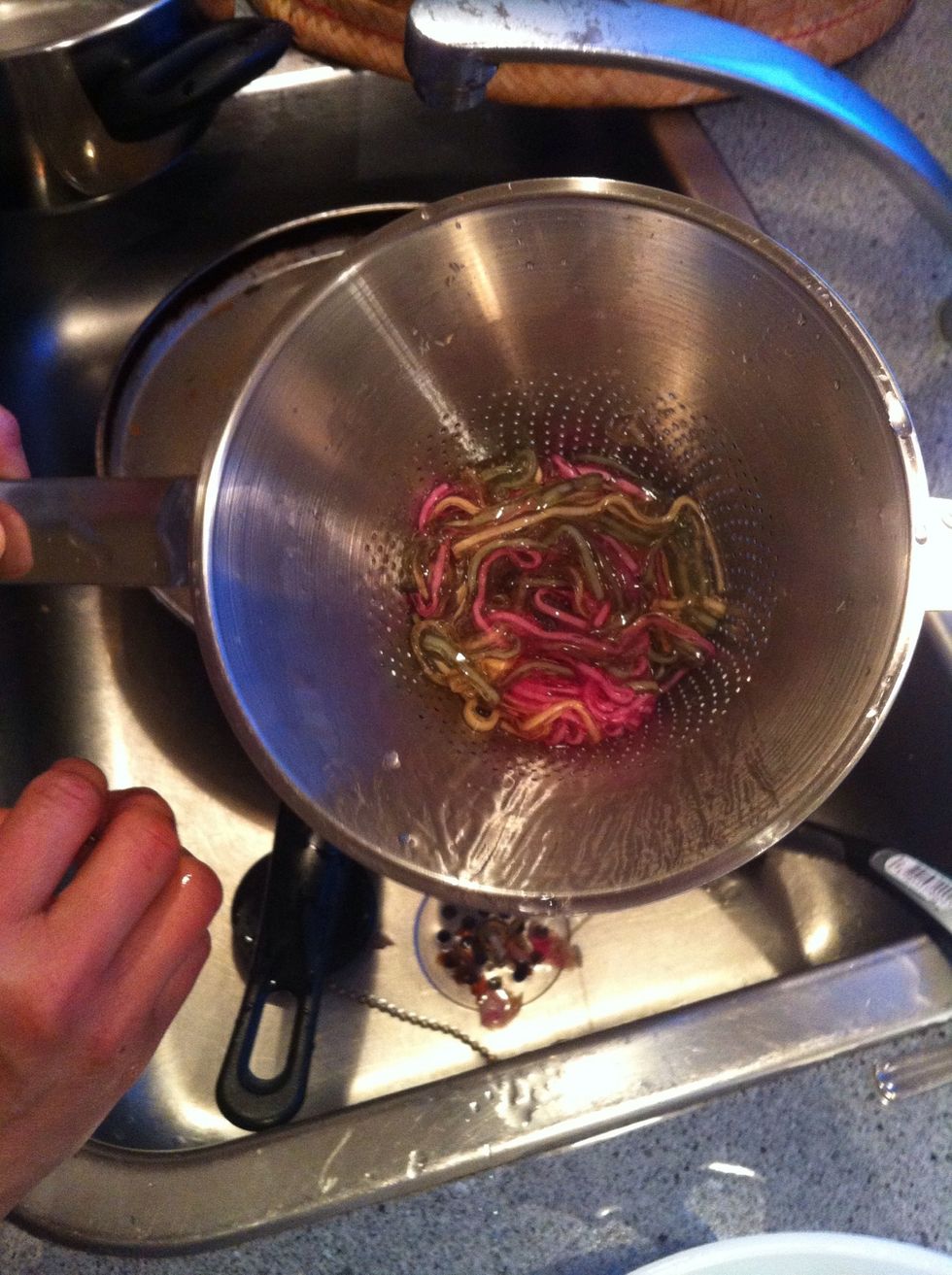 Cool it down, with some cold water.