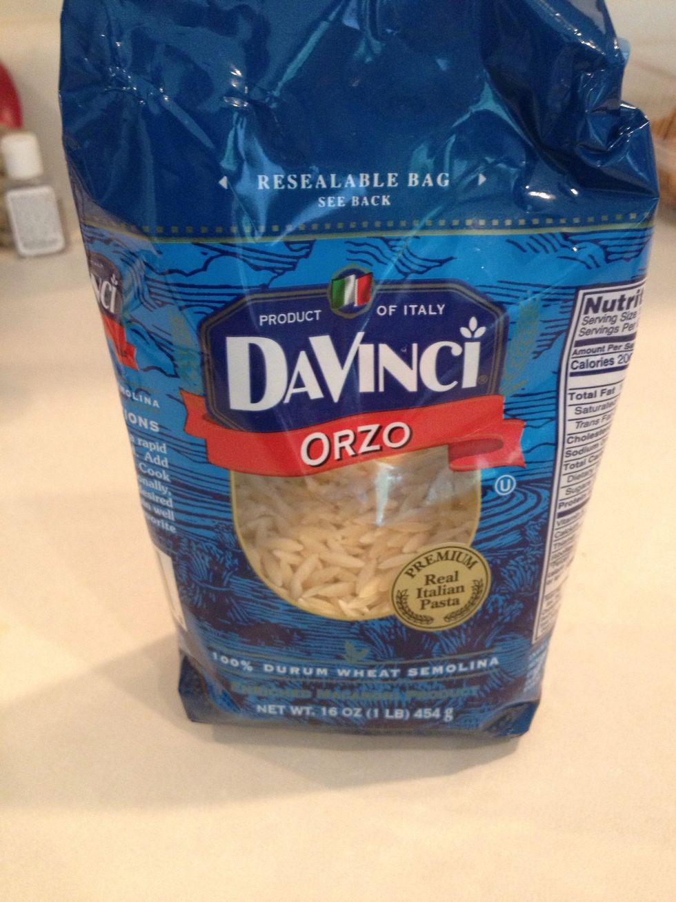 Cool orzo according to package directions.