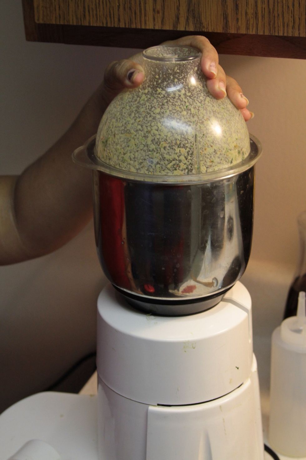 Cool the mixture and make a paste adding little wanted if required