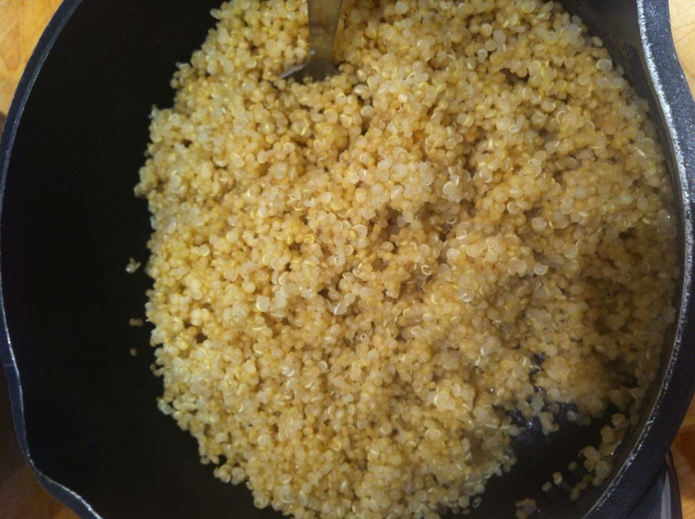 Cooled cooked quinoa, see guide on how to cook it if your not sure.