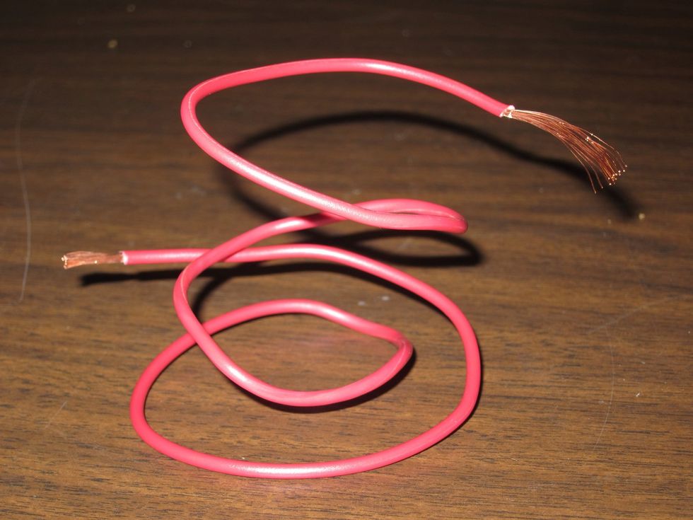 Copper wire, with the ends exposed
