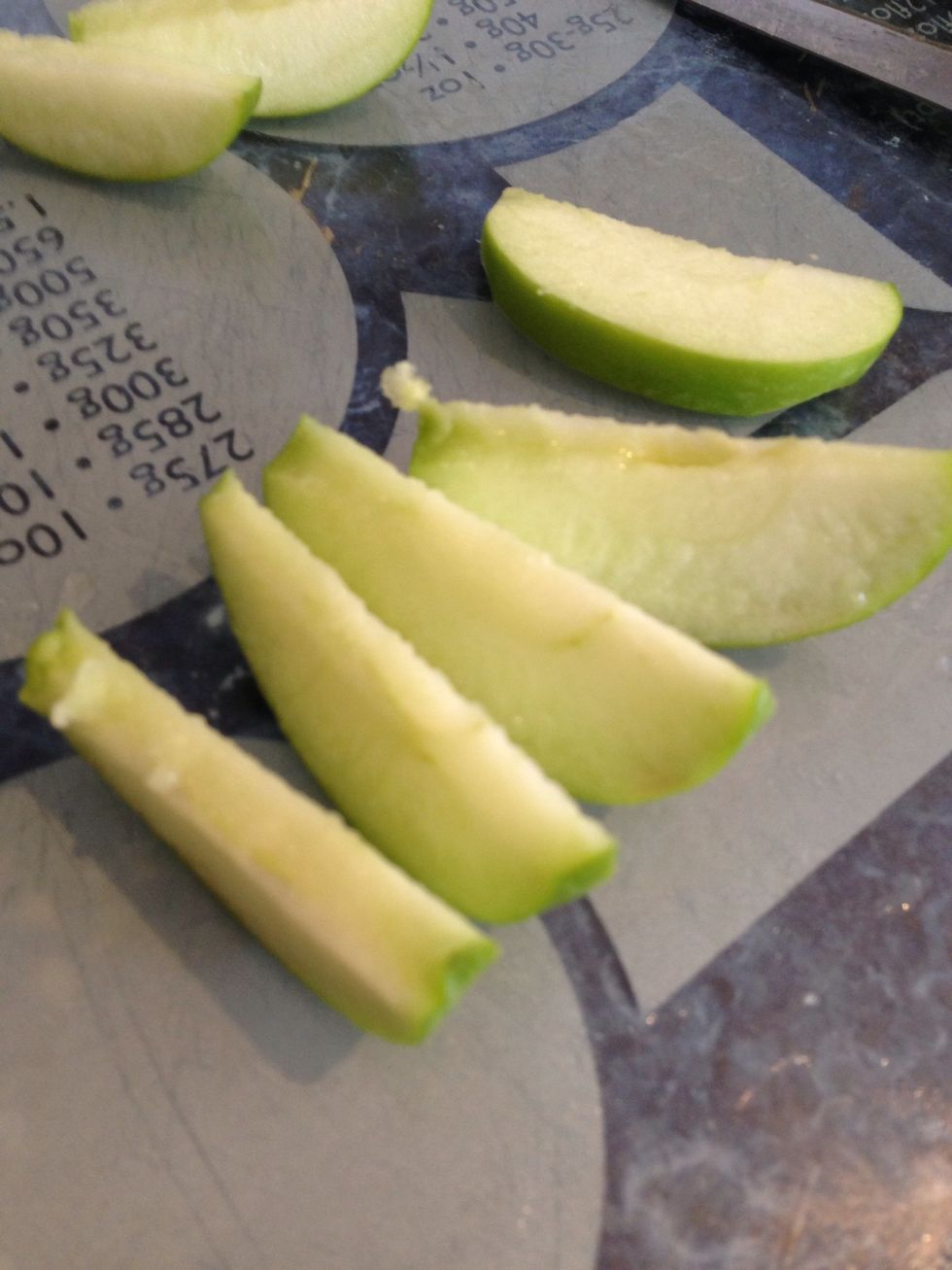 Core your apple and slice it in to wedges
