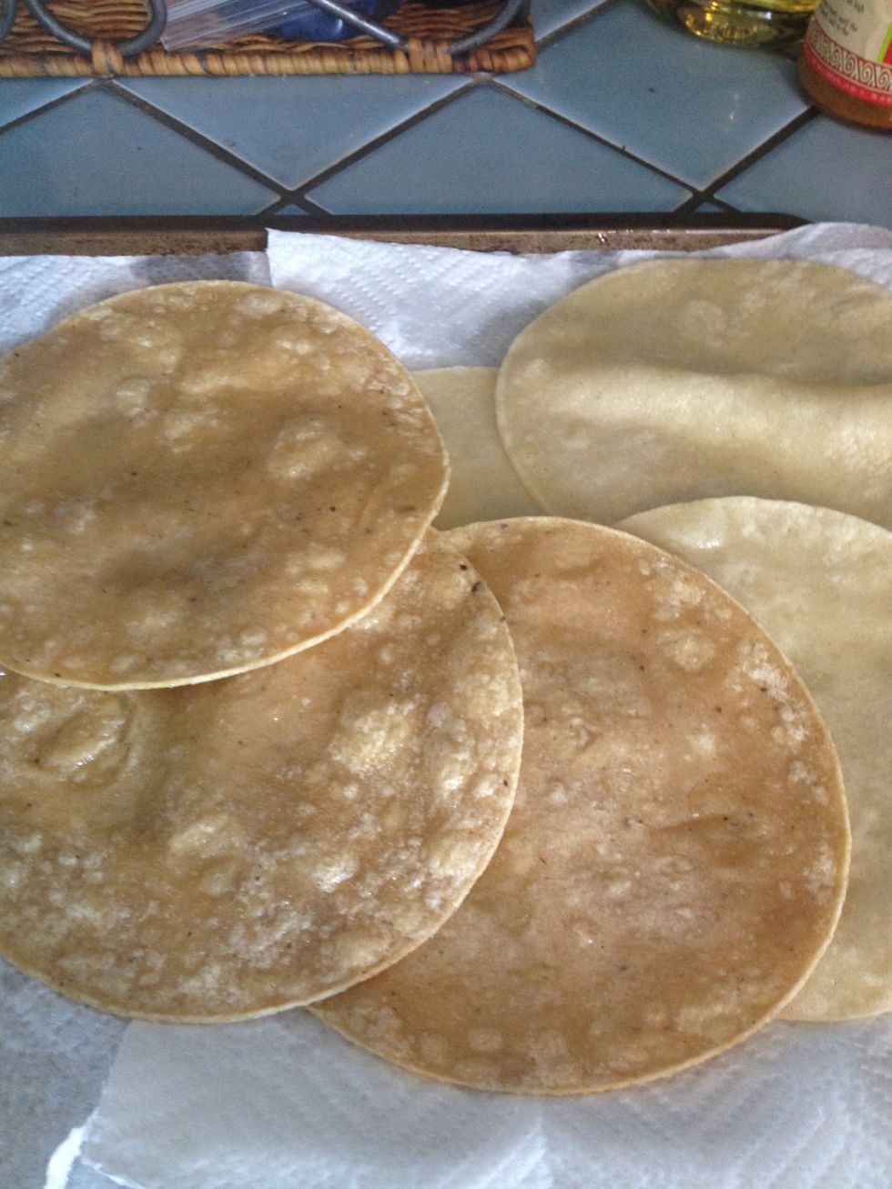 Corn tortillas ready to go.