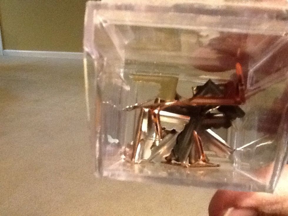 Corner pieces look like mini picture frames. Sand them down because they can be sharp.