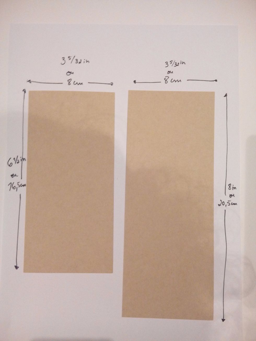 Corte 6 cartolinas com as dimens\u00f5es: 20,5 cm* 8 cm e corte 6 cartolinas com as dimens\u00f5es: 16,5 cm * 8 cm