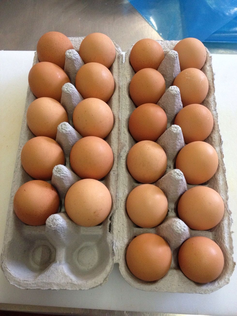 Count eggs I use one egg for every 100g of livers