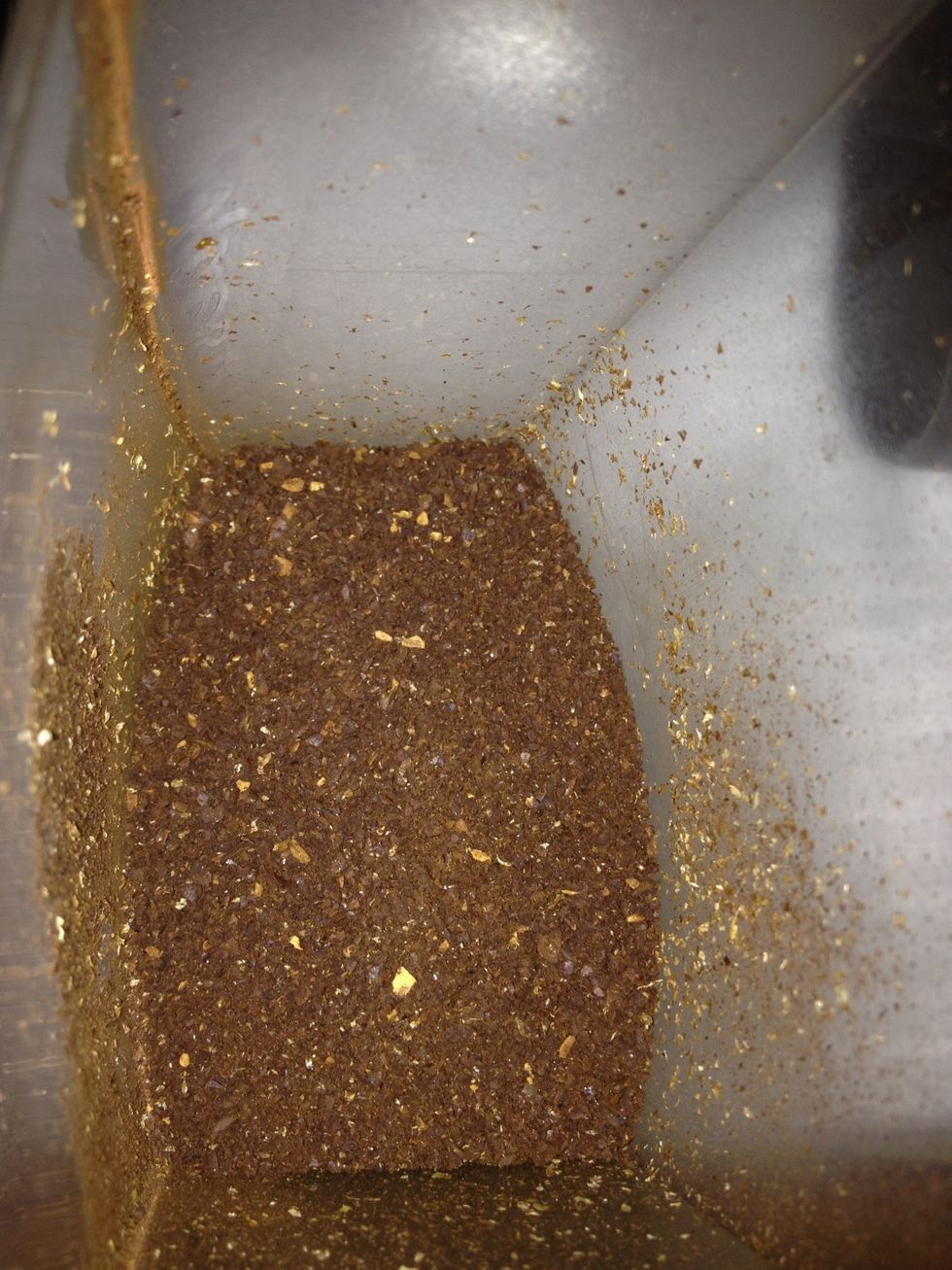 Course grind. Otherwise you may not be able to push the plunger down on the press.