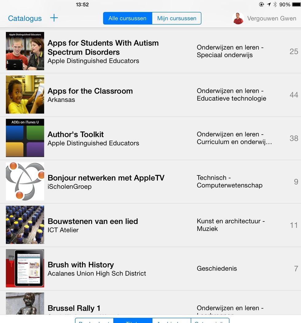 courses of your bookshelf