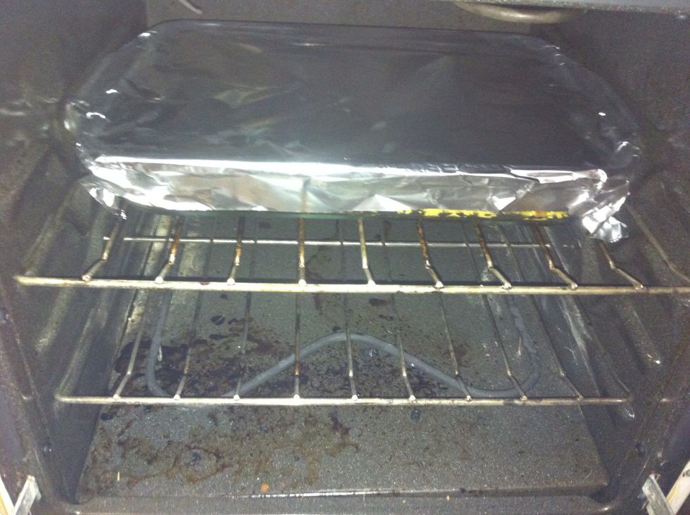 Cover and bake for 25 minutes or so