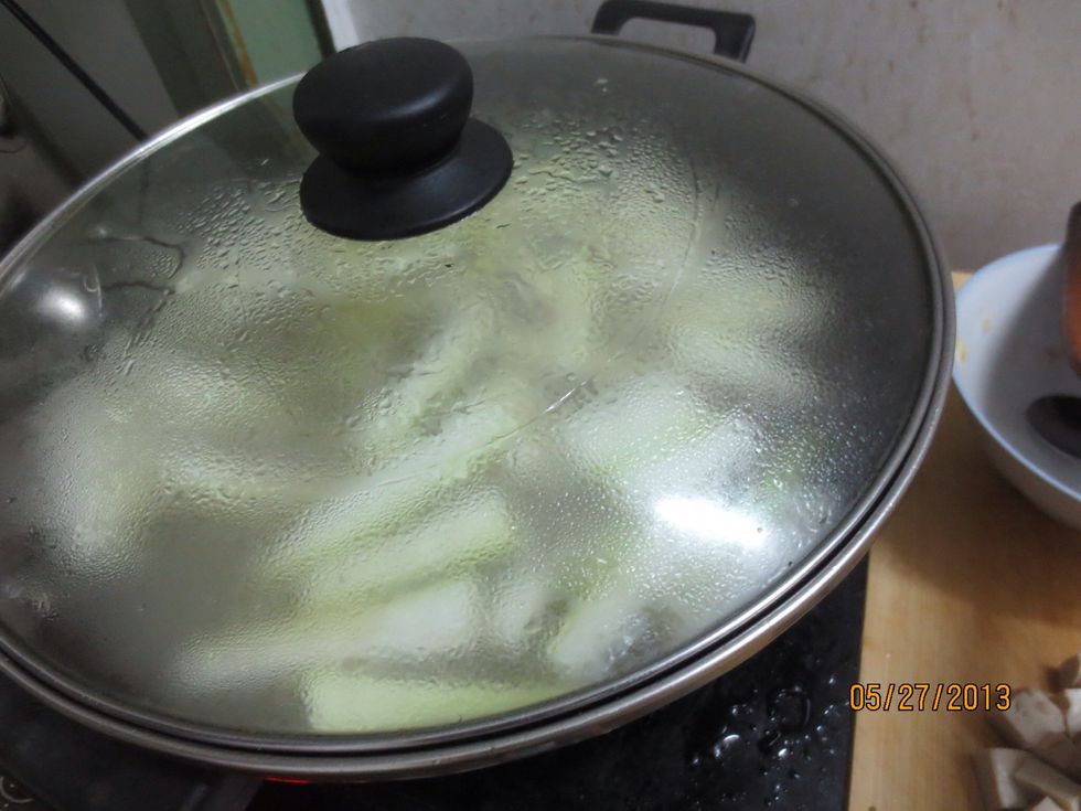 Cover and boil on high