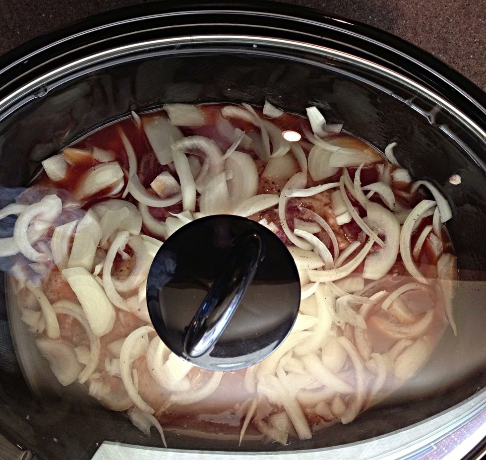 Cover and cook on low for 6 hours.