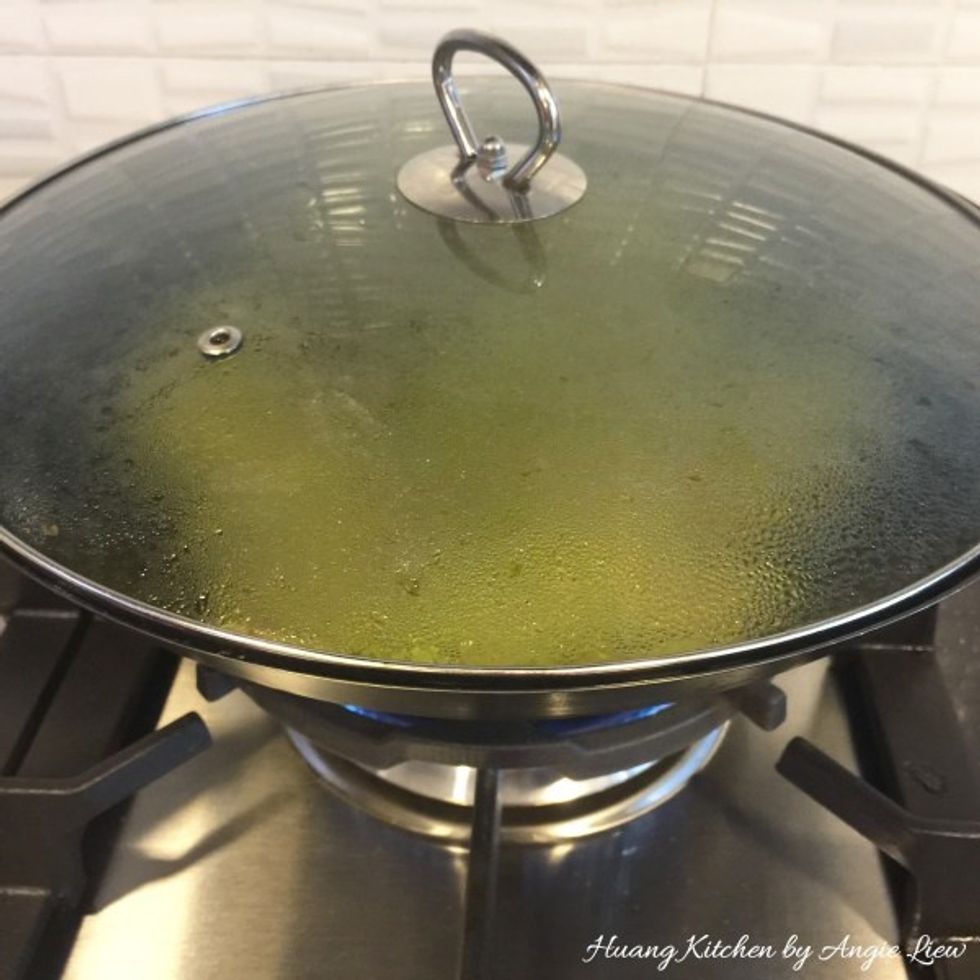 Cover and cook over medium heat.