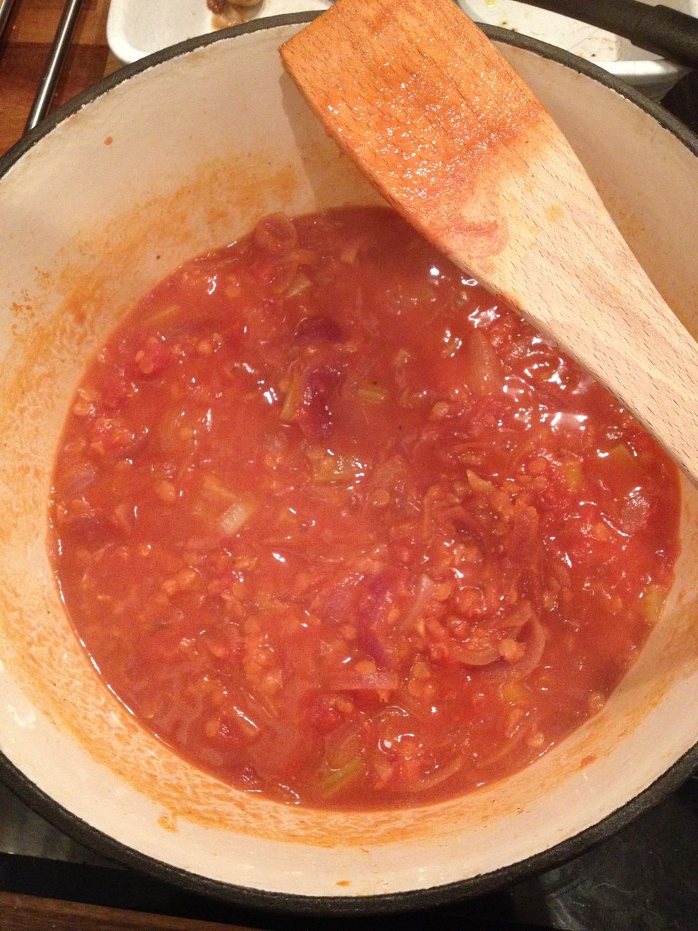 Cover and leave to simmer for 30-35 minutes stirring occasionally