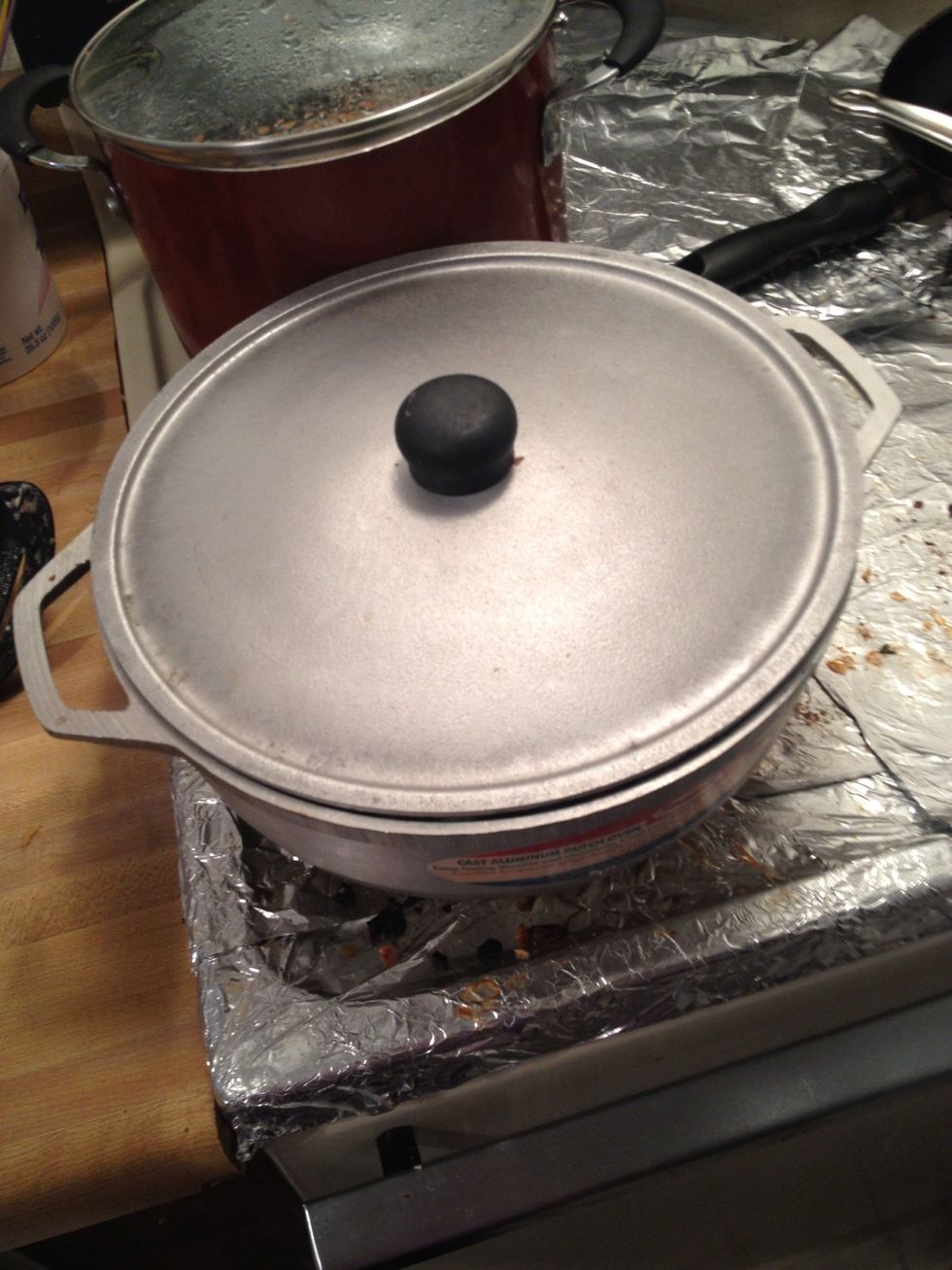 Cover and let it steam for a bit, not too long where everything looses all snap. Want it cooked not soggy