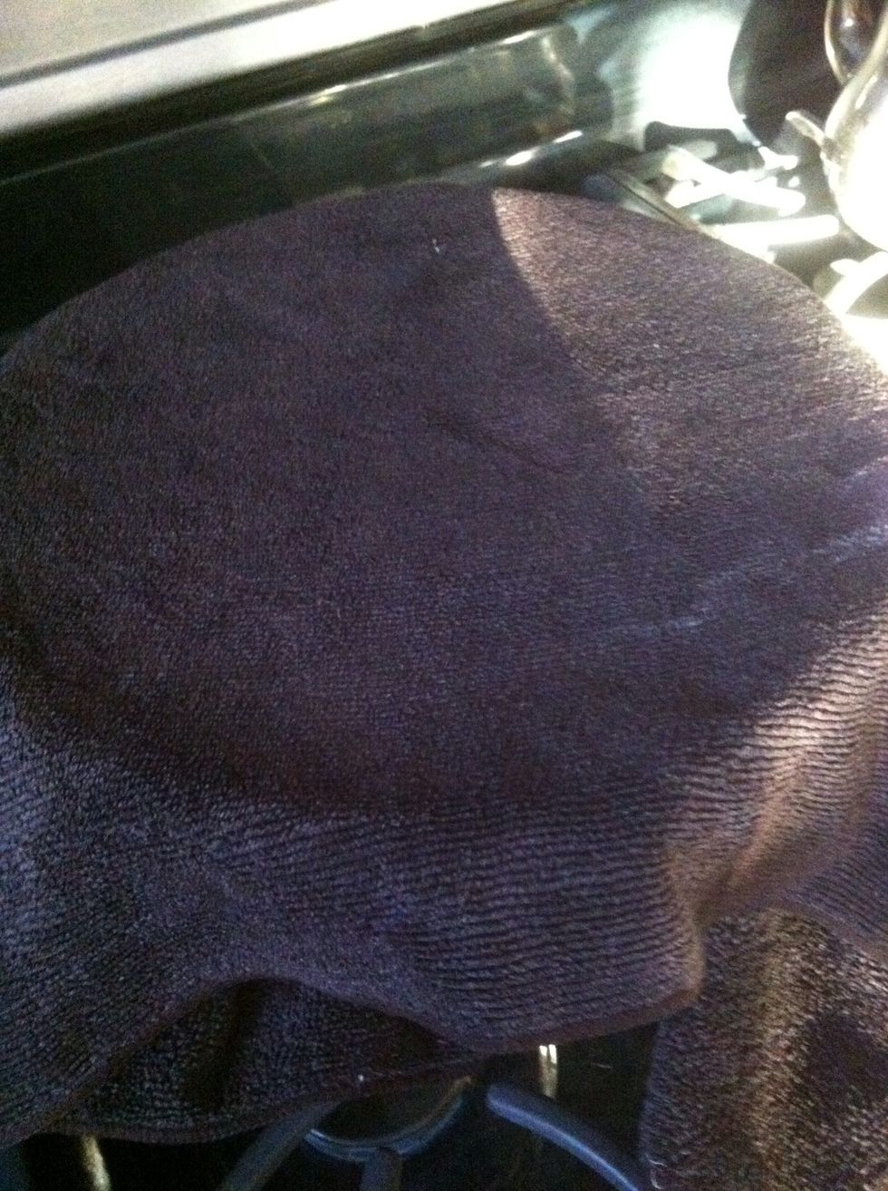 Cover and let rise for 40 min in a warm place, until double in size.