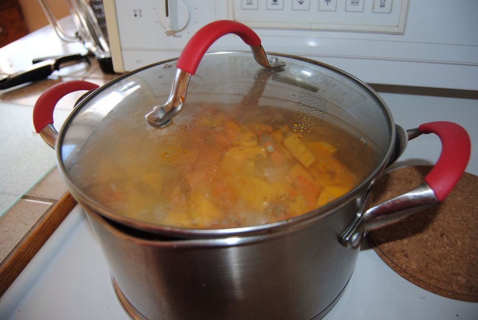 Cover and let simmer for 30 minutes on low heat, stirring occasionally