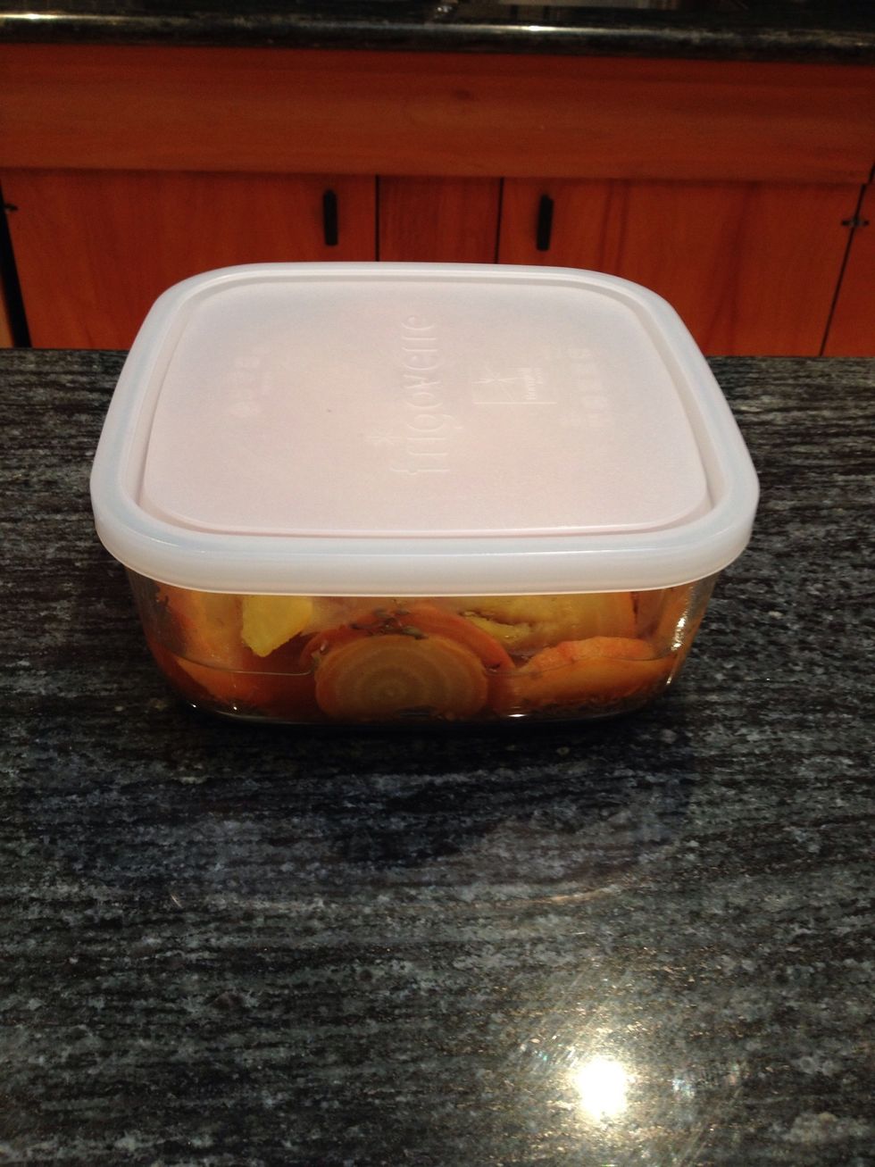 Cover and refrigerate for at least 12 hours or up to 2 weeks. The beets will become increasingly sour as they stand.