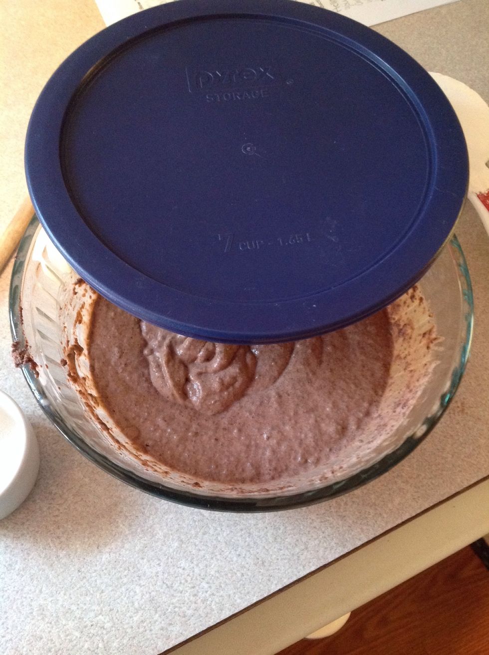 Cover and refrigerate the mixture. I let my mixture in the refrigerator for 2 hours, but the time is your decision.