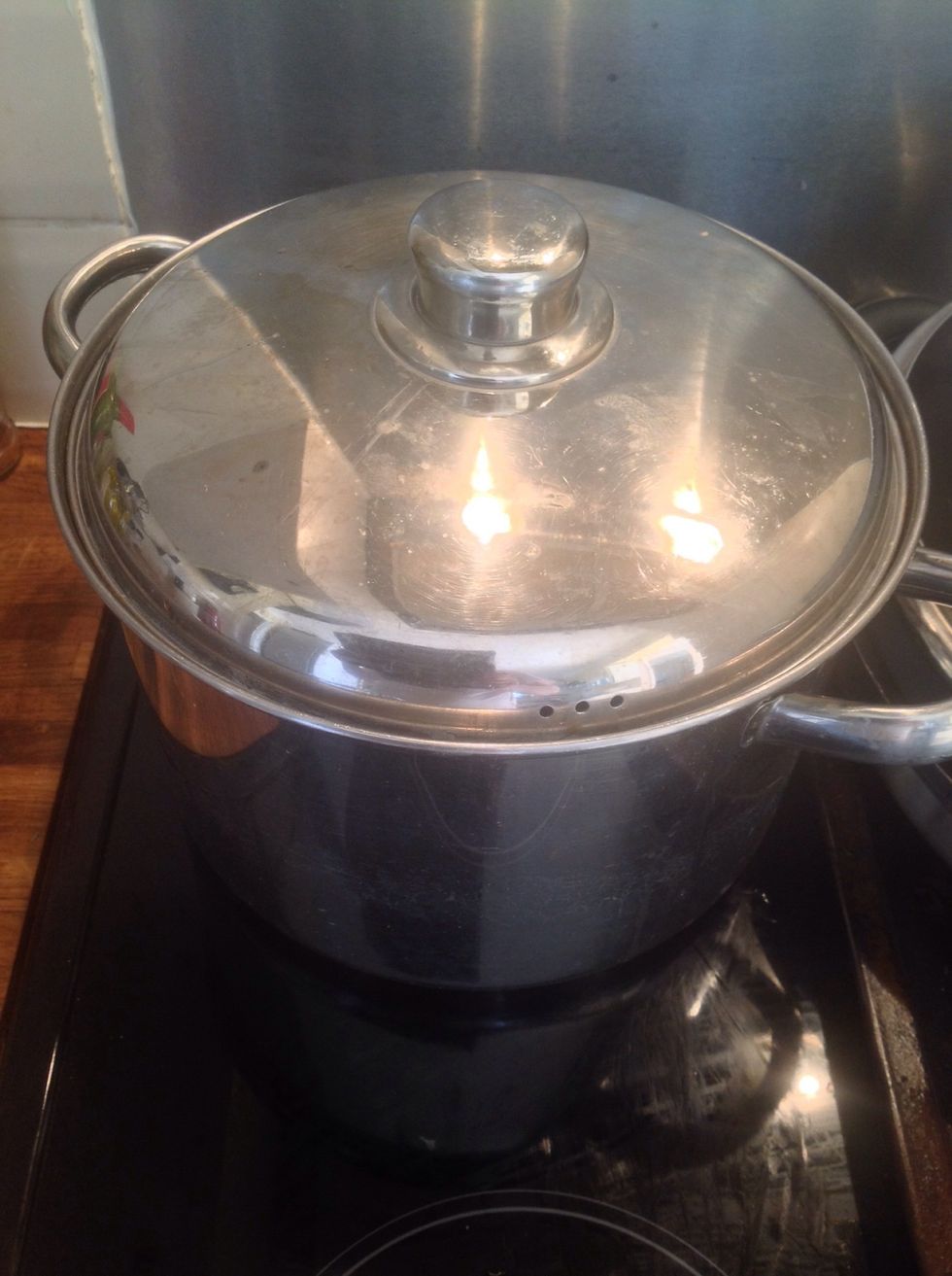 Cover and simmer for 1 and a half hours. ( the longer the soup simmers, the more flavoursome the broth.)