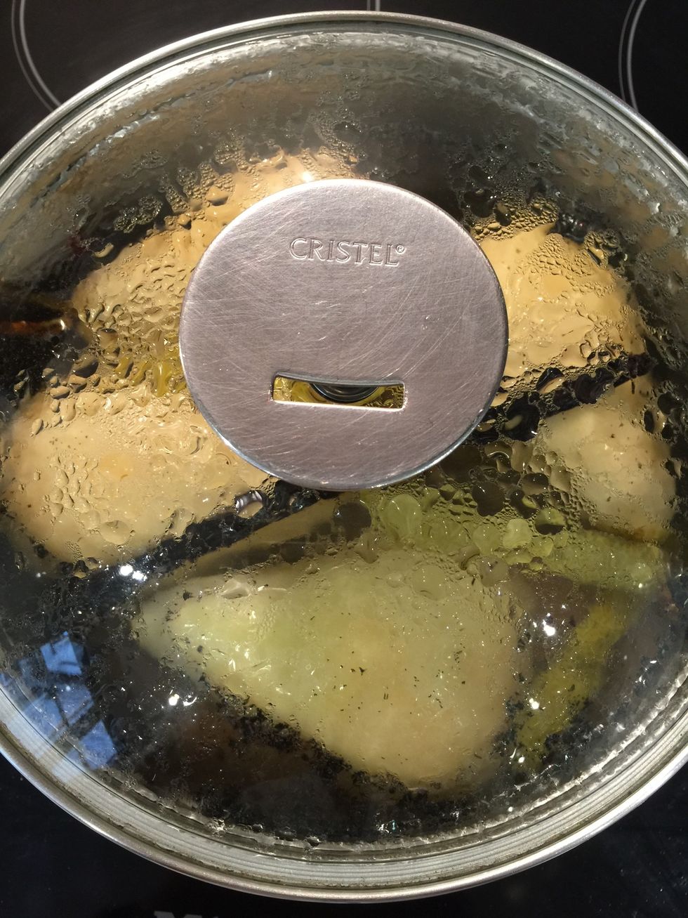 Cover and Simmer for 20-30 mins. They are done when tender but not falling apart.