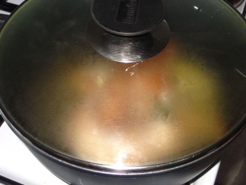 Cover and transfer to a preheated oven set at 180C/350F.