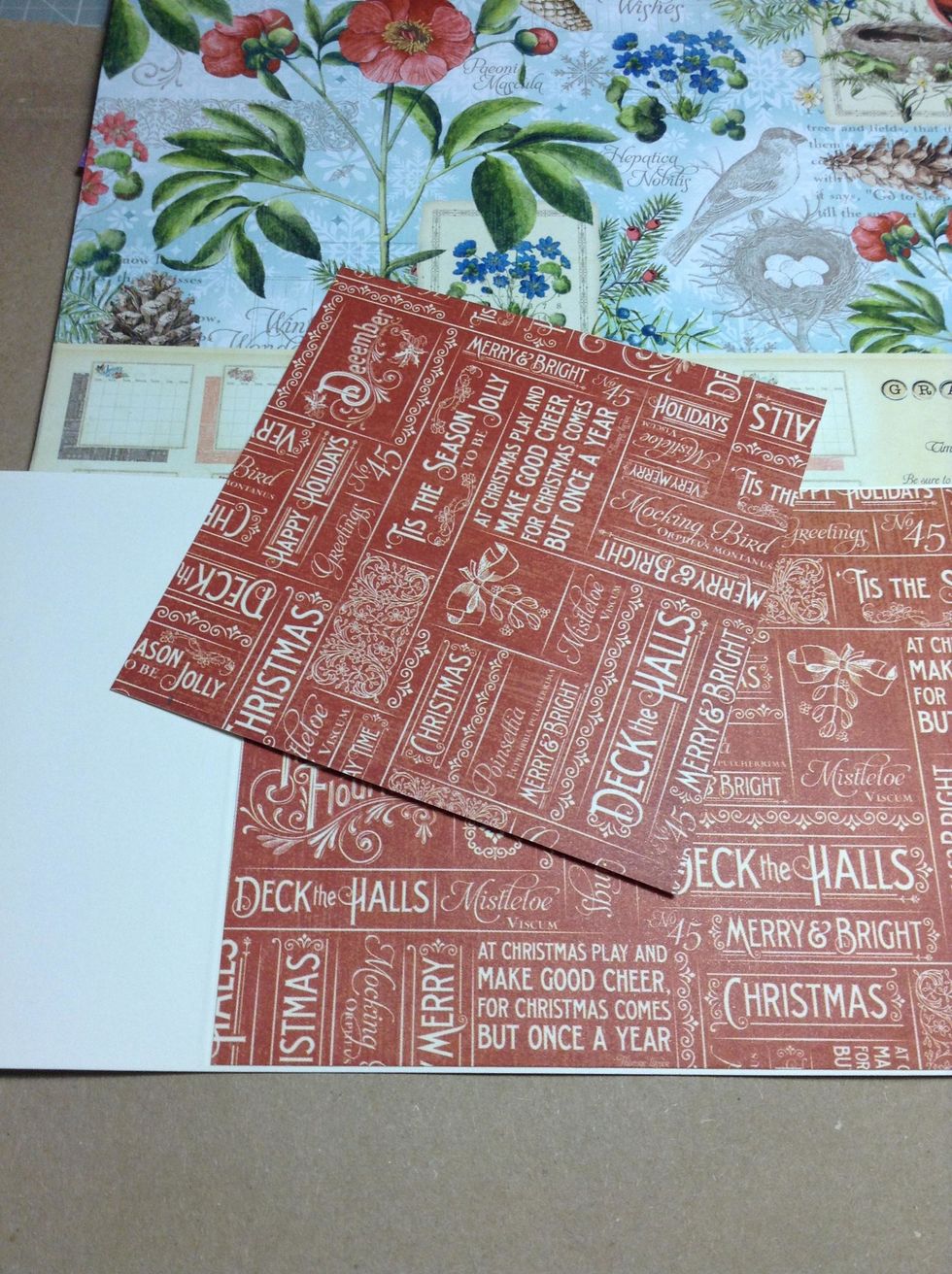 Cover back of the page with " Time to Flourish" Calendar 8x8 Pad. And each month page have a pocket.