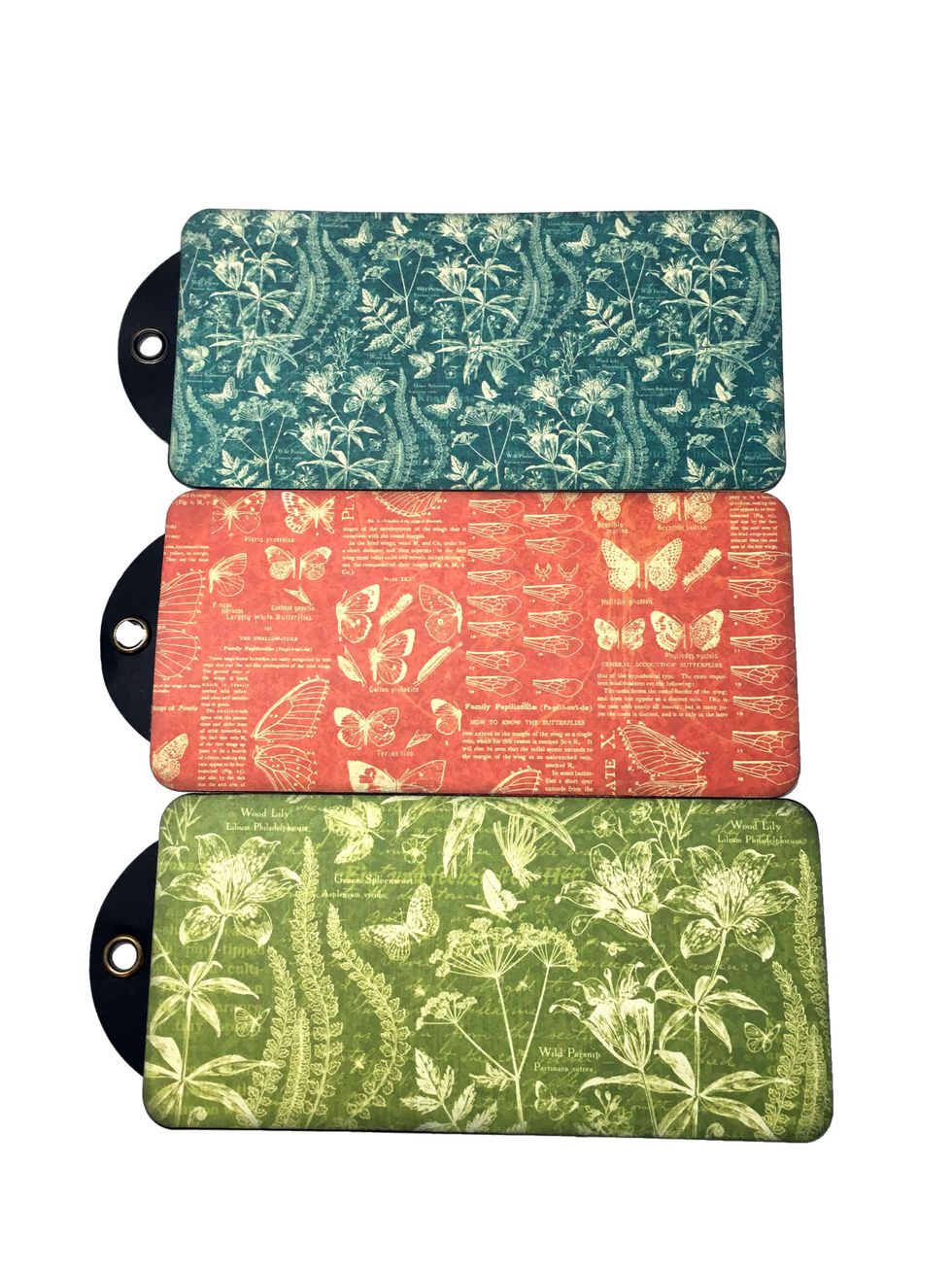 Cover both sides of the tags with  the 8" x 3 7/8" rectangles.
