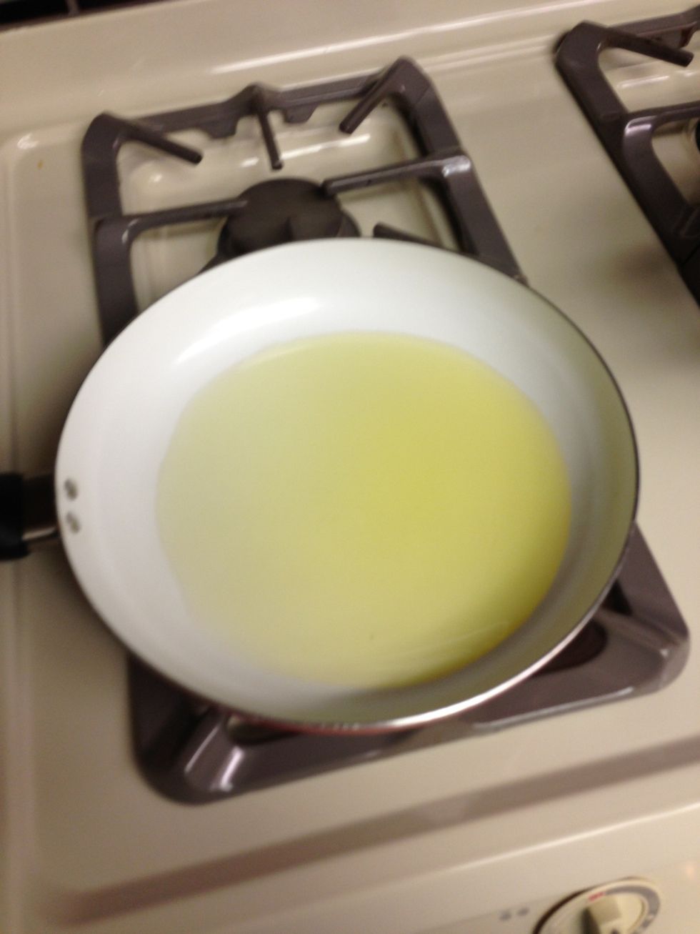 Cover bottom of pan with olive oil heat for 30 seconds