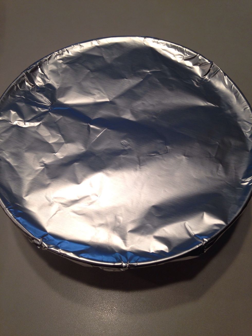 Cover bowl with aluminum foil to keep warm.