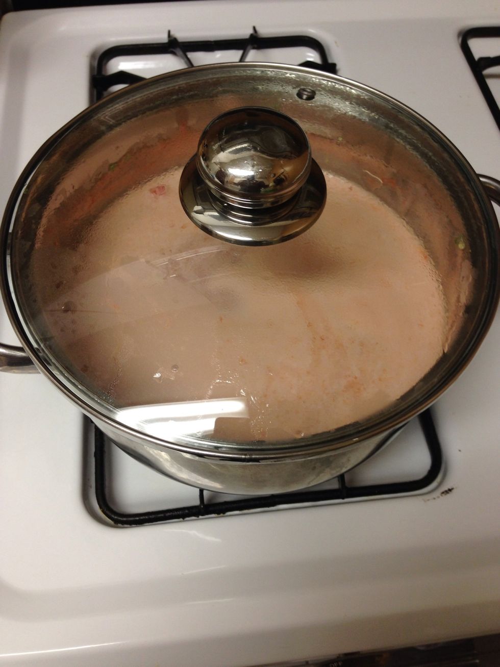 Cover & cook on medium until boil