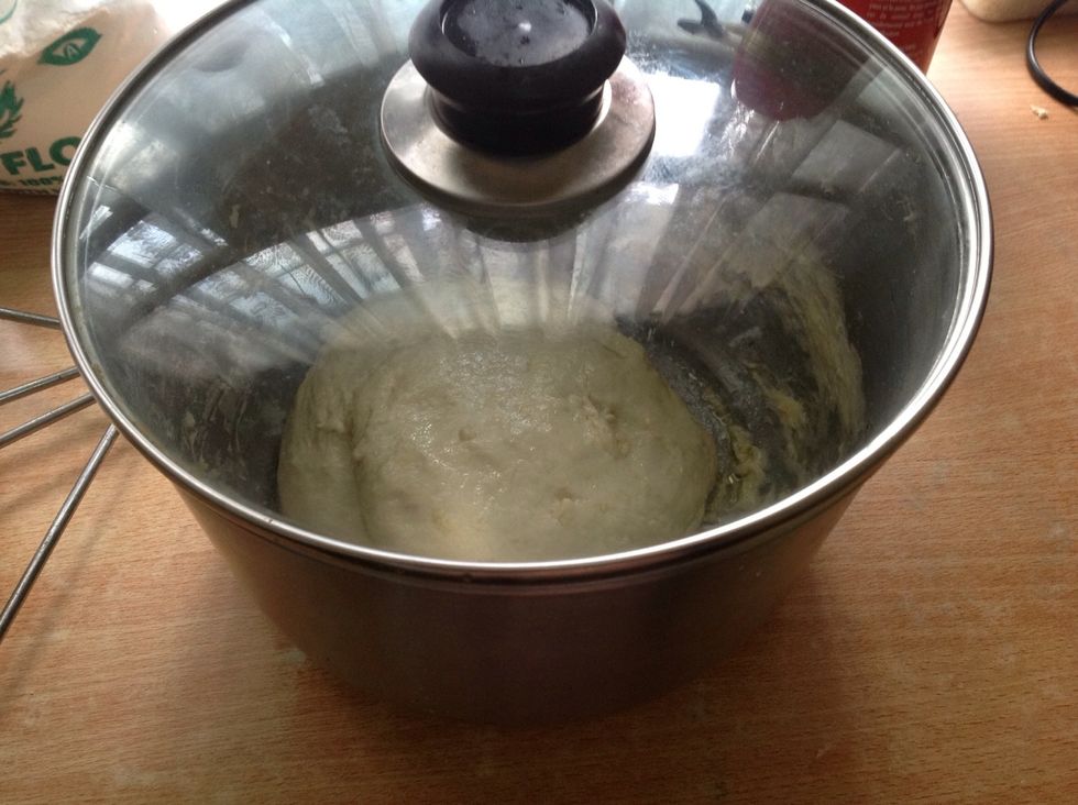 Cover dough and allow to rise for half an hour