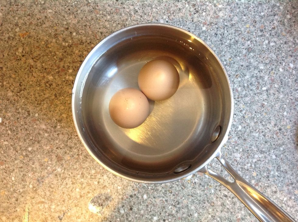 Cover eggs with cold water