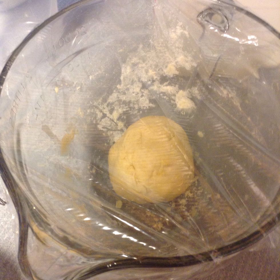 Cover in Saran Wrap for ~30 minutes.