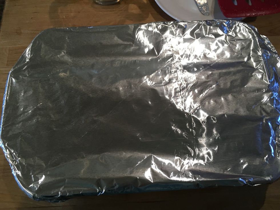 Cover it with foil and put it in the oven.