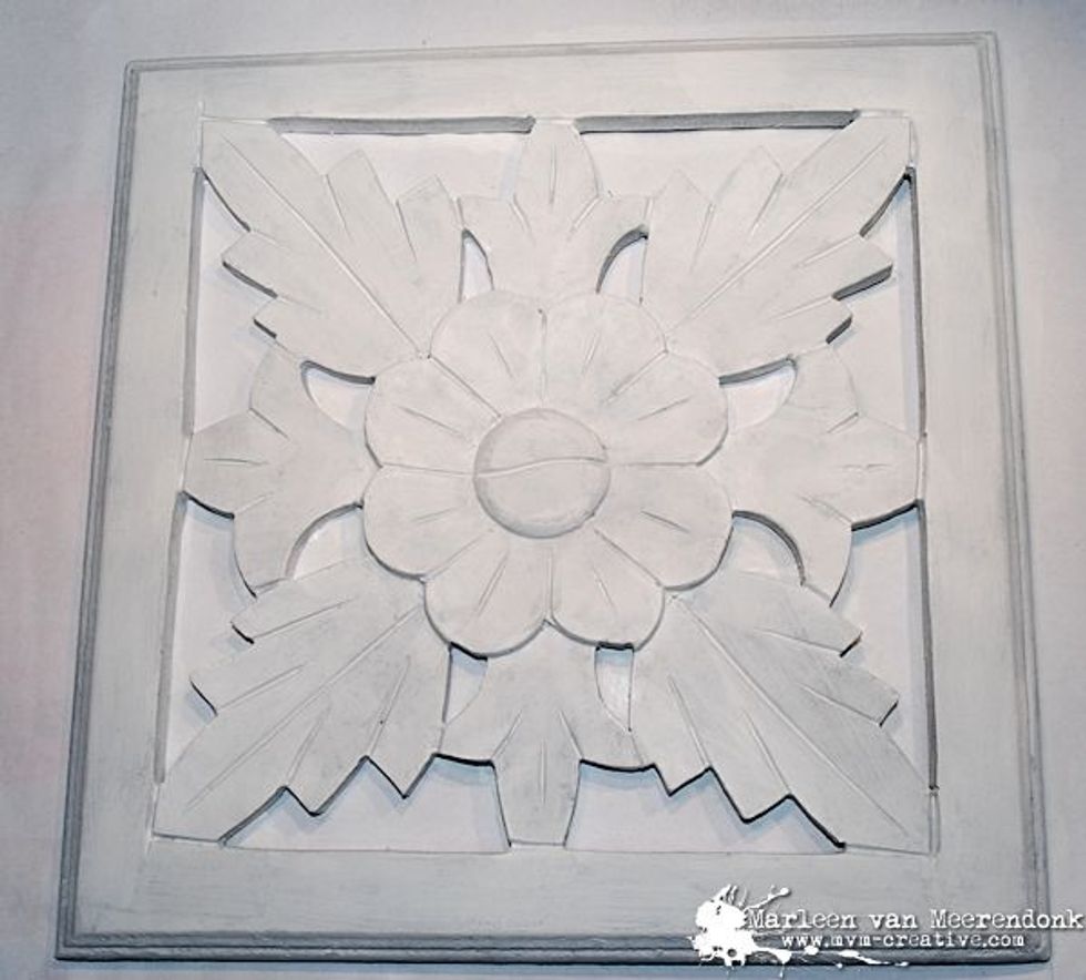 Cover it with gesso.