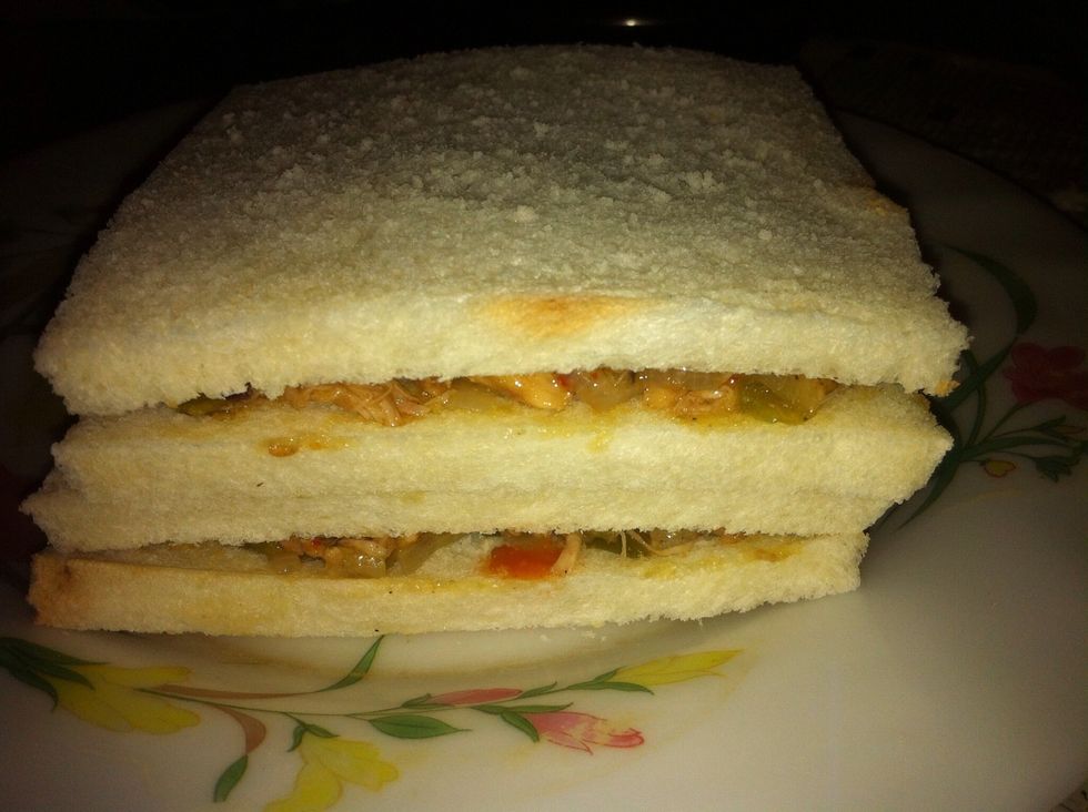 cover it with other slice..